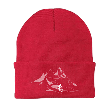 Mountain Cycling Embroidered Beanie